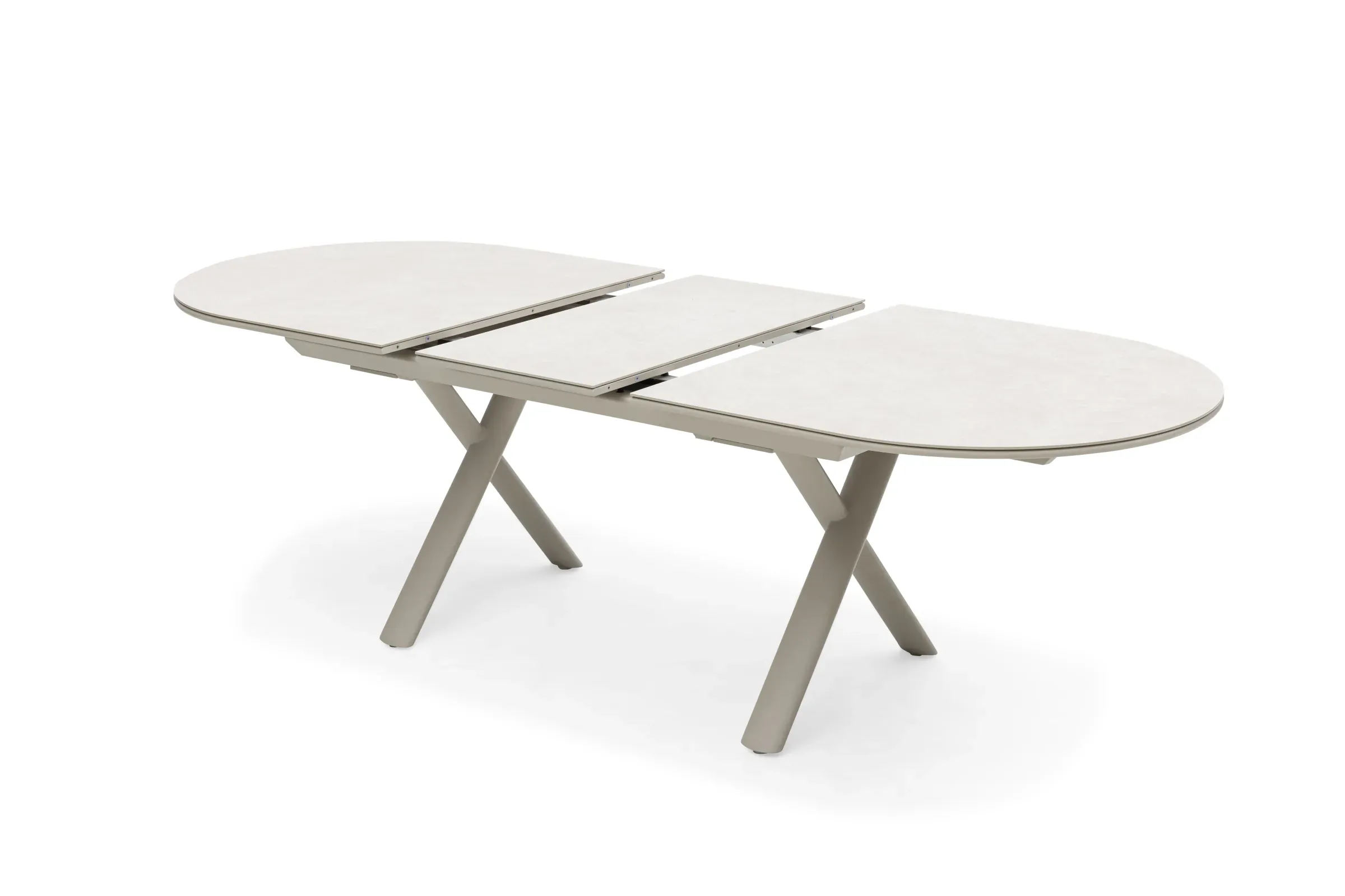 Apex 6-8 Seat Oval Extending Dining Table, close-up of construction and design details