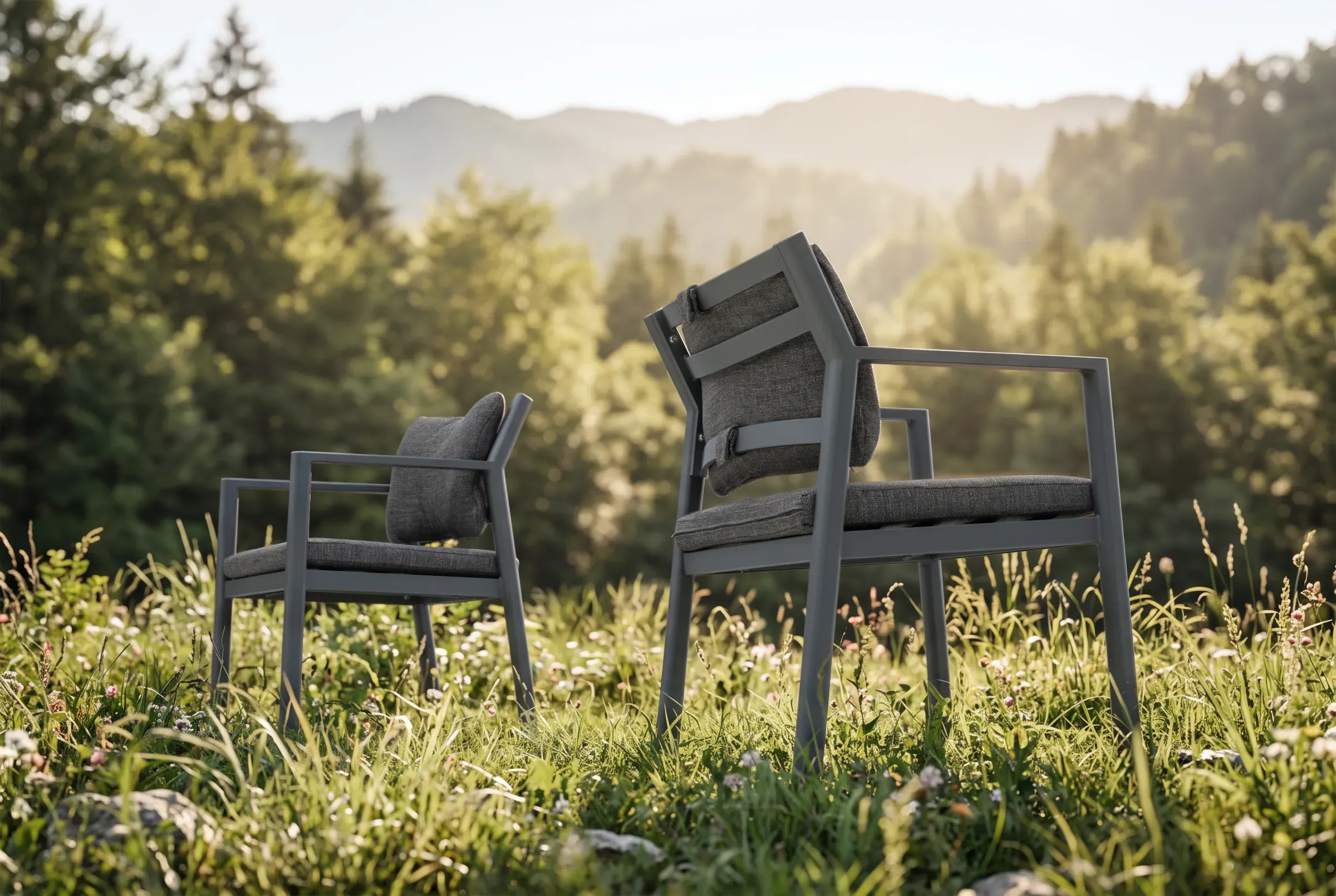 Metro Dining Set shown in an outdoor setting