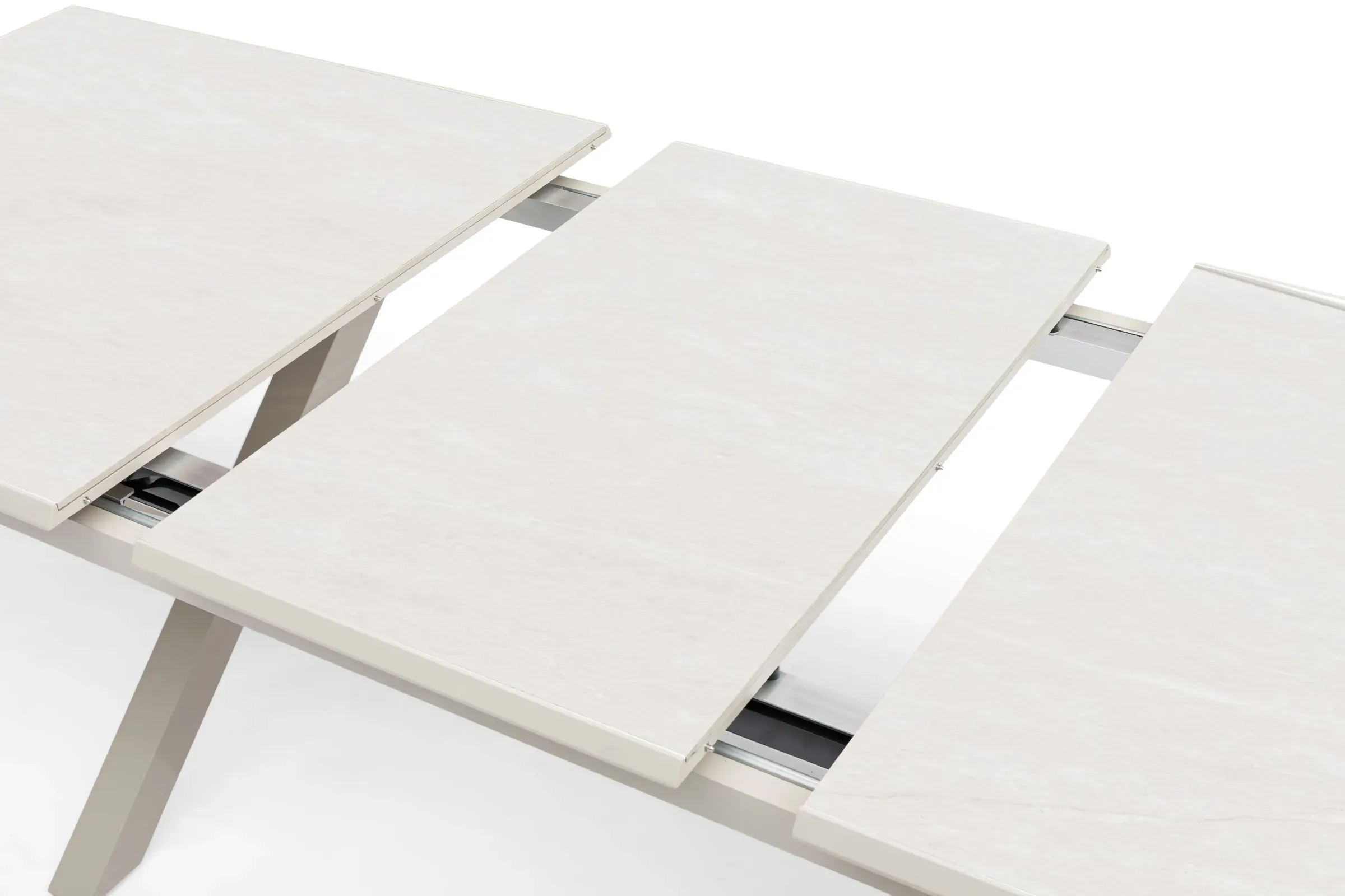 Linear REC Extending Dining Table, close-up of construction and design details