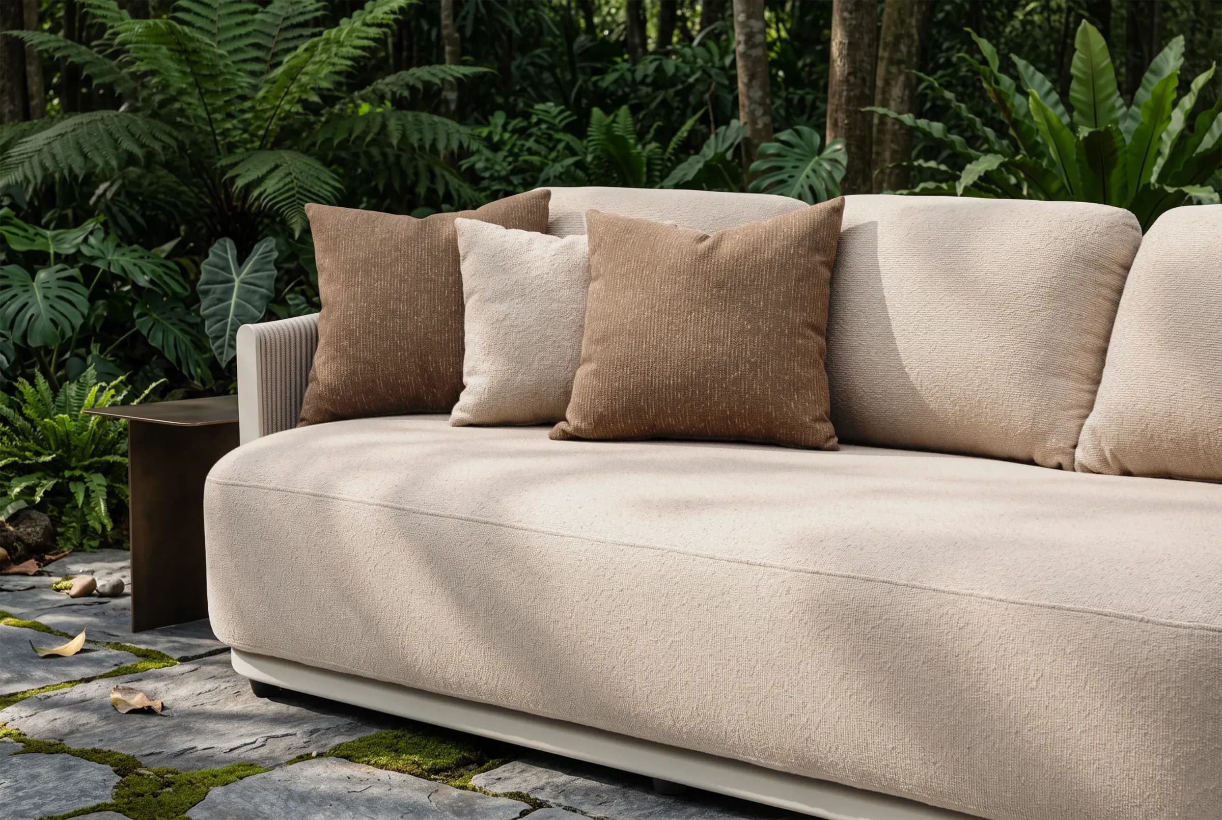Halo 3 Seater Sofa Set shown in an outdoor setting