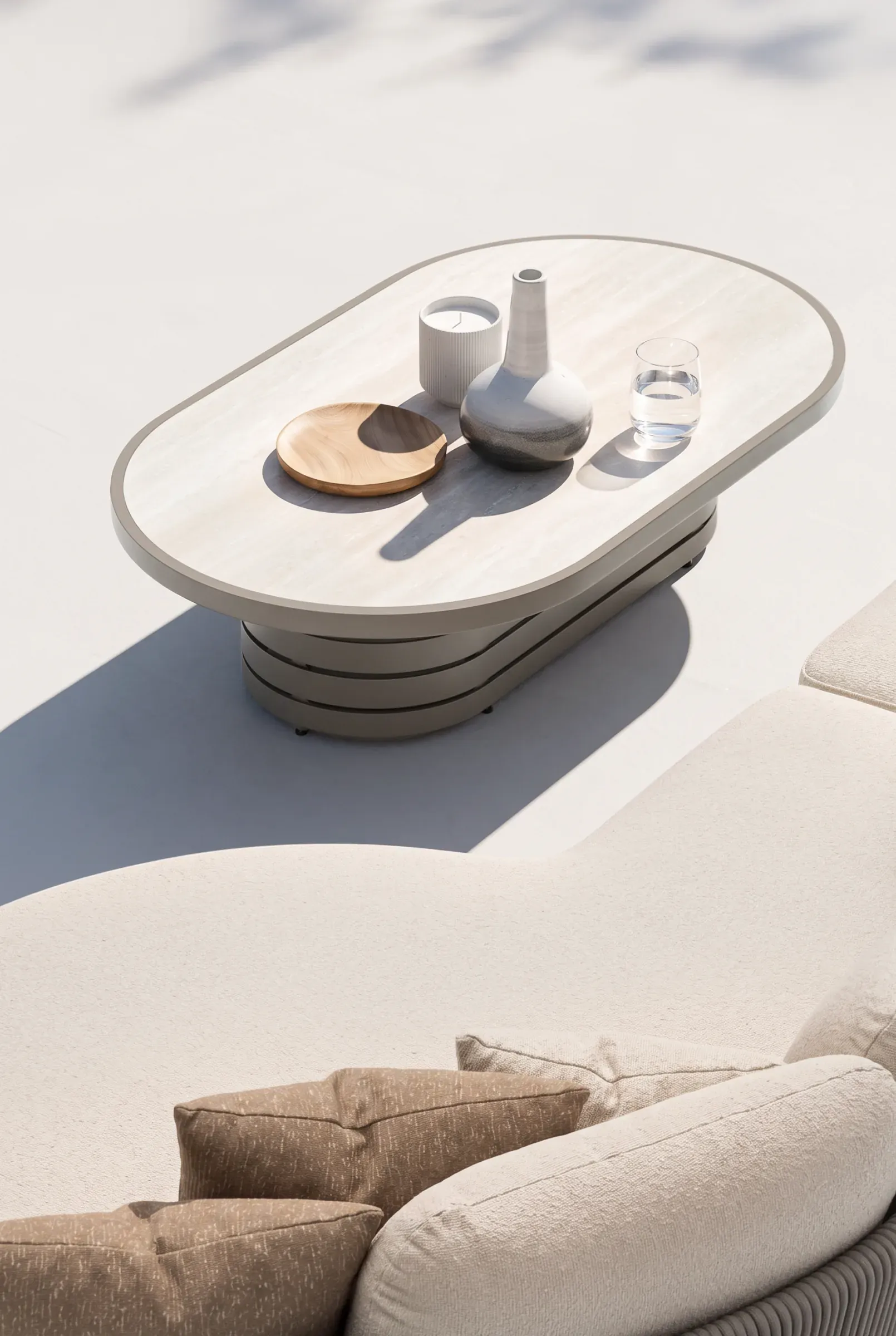 Halo Chaise Lounge Sofa Set shown in an outdoor setting