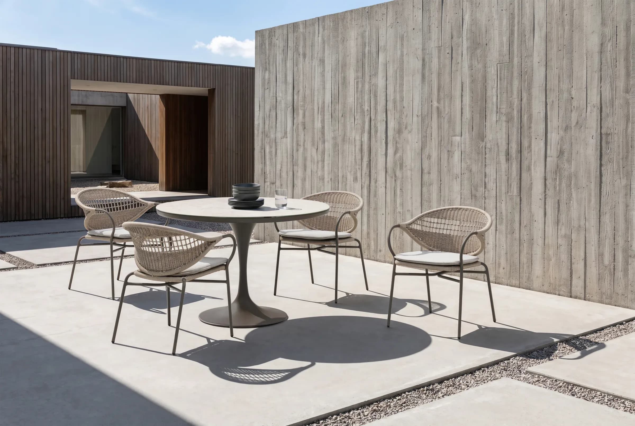 Cordo Dining Chair shown in an outdoor setting