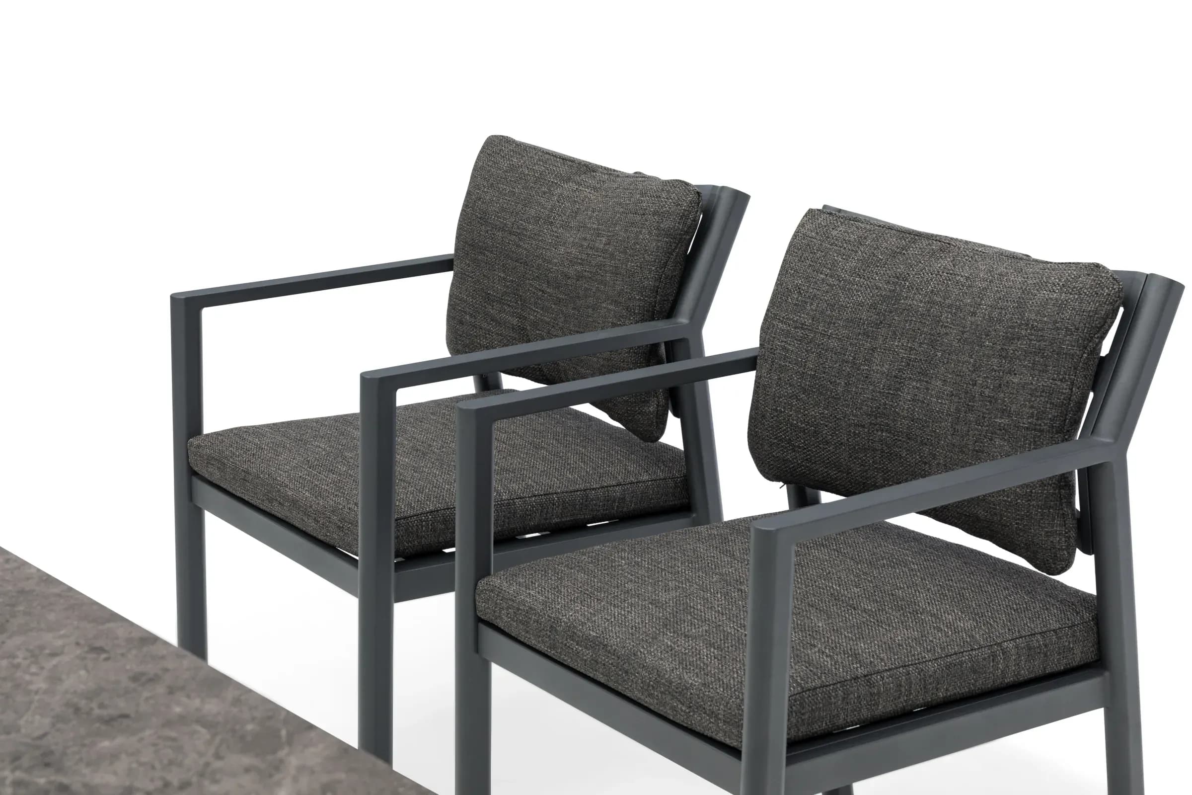 Metro Dining Set, close-up of construction and design details