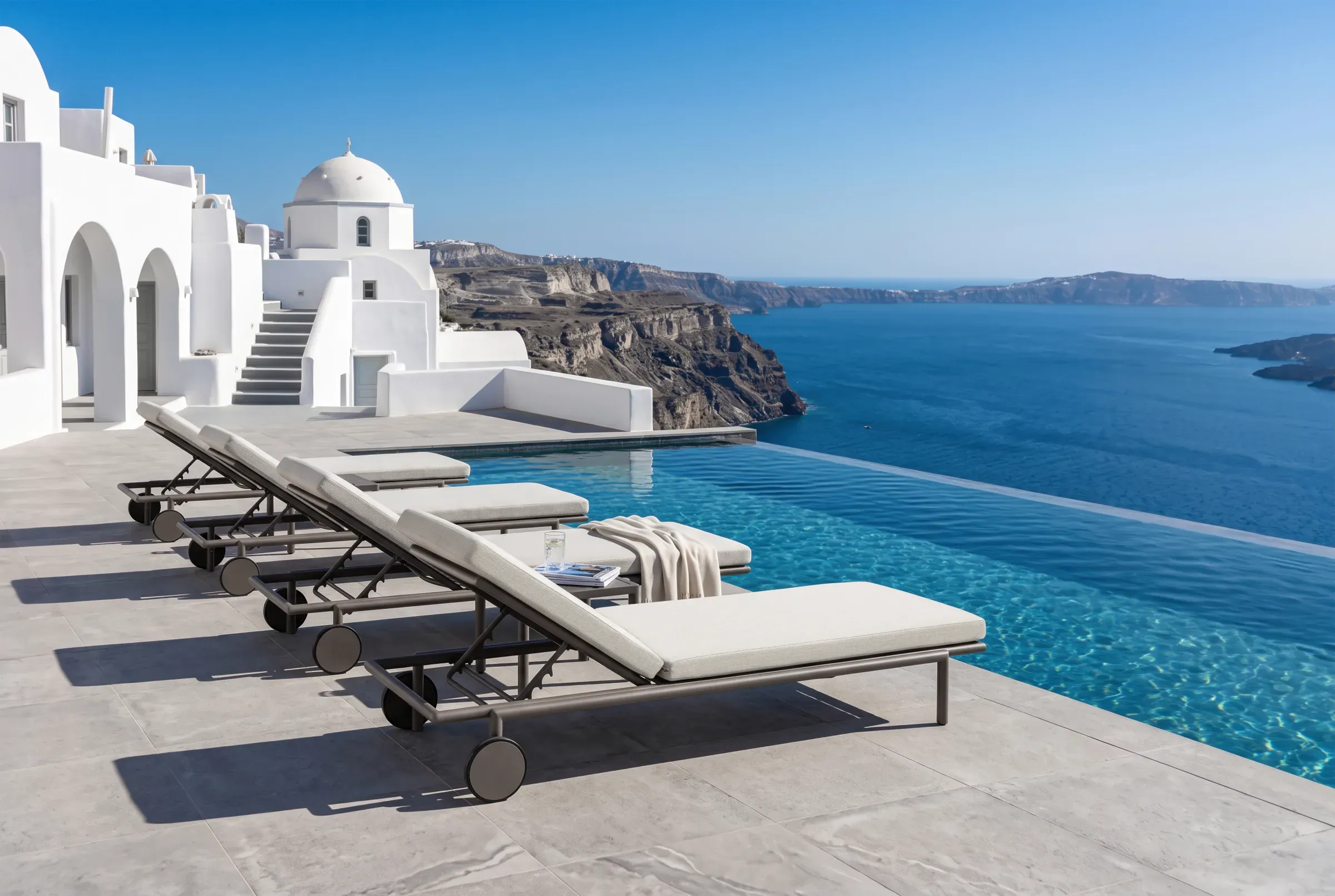 Cascade Sun Lounger arranged in an outdoor setting