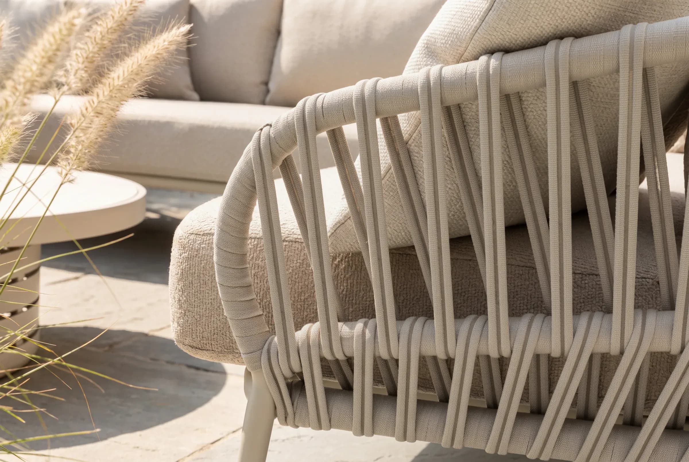 Lyra Corner Sofa Set, close-up of construction and design details