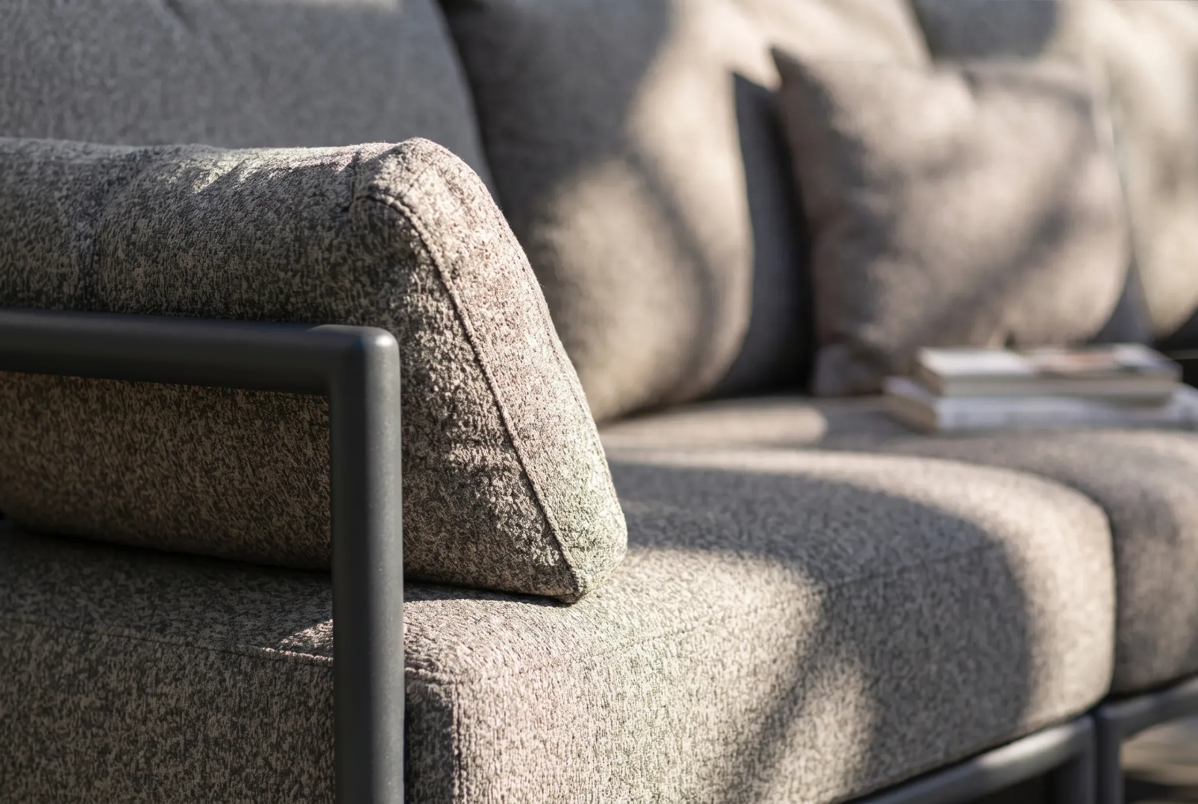 Onda Corner Sofa Set, close-up of construction and design details