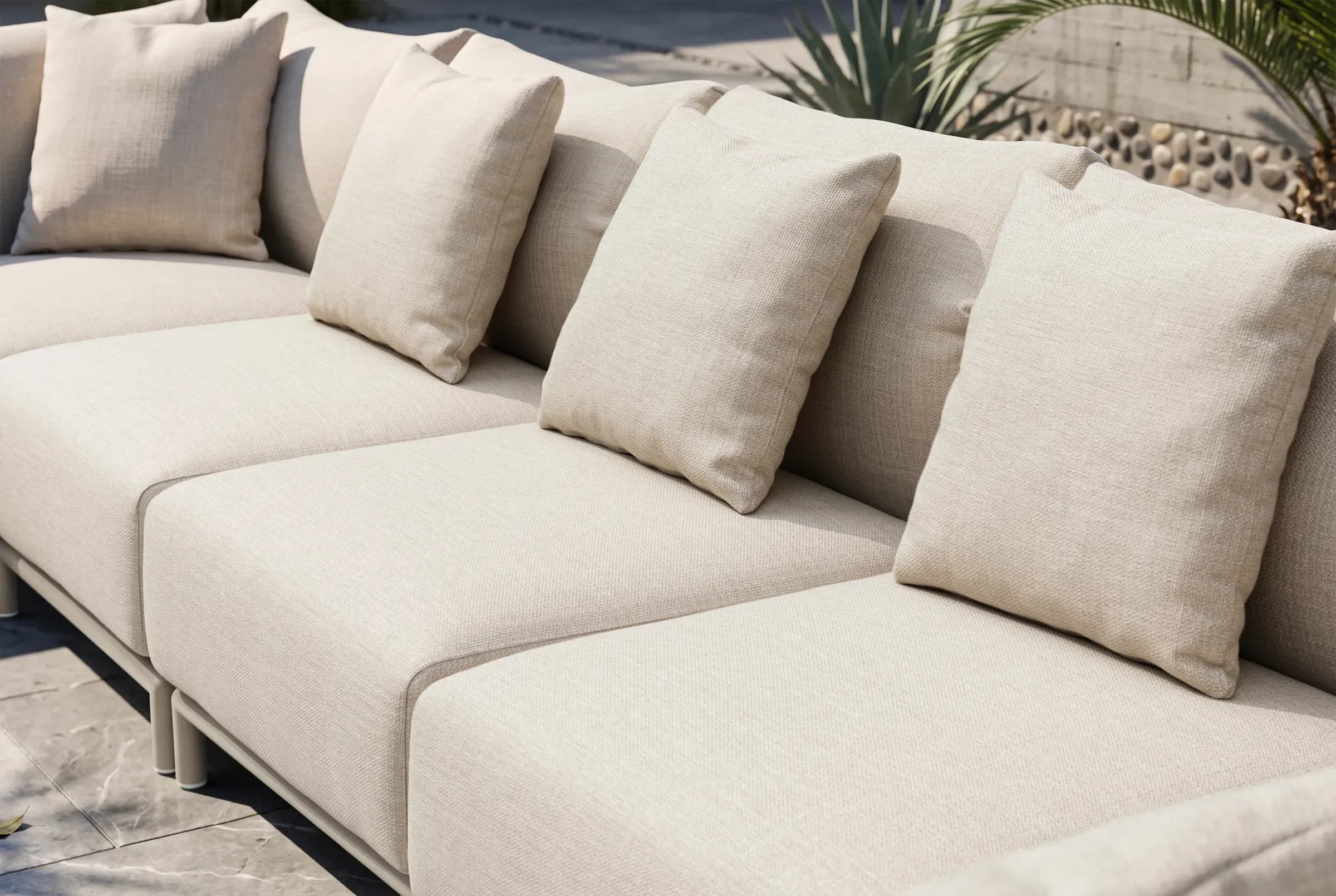 Cascade Modular Sofa Set shown in an outdoor setting